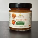 Borcan de gem de caise cu miere de albine Paboland, produs artizanal natural