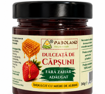 Dulceață de Căpșuni fără zahăr adăugat, îndulcită cu miere Paboland