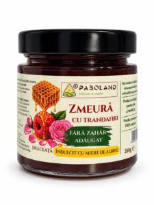 dulceata de zmeura cu trandafiri paboland