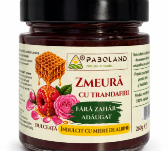 Dulceață de Zmeură cu Trandafiri Fără Zahăr Paboland
